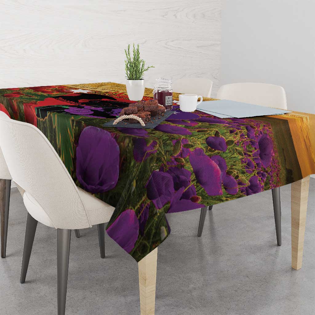 Australia ANZAC Day Tablecloth Australian Army Animals Lest We Forget