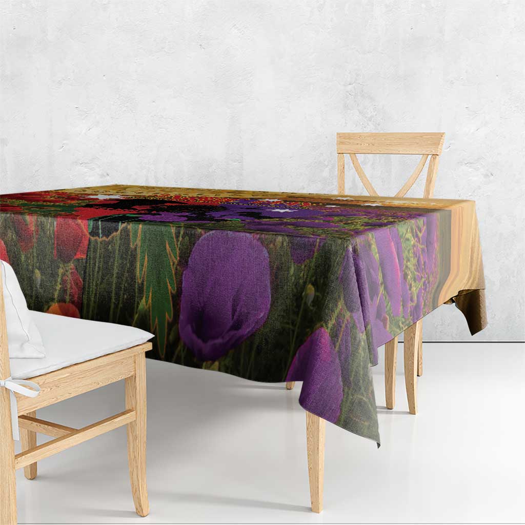 Australia ANZAC Day Tablecloth Australian Army Animals Lest We Forget