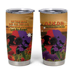 Australia ANZAC Day Tumbler Cup Australian Army Animals Lest We Forget