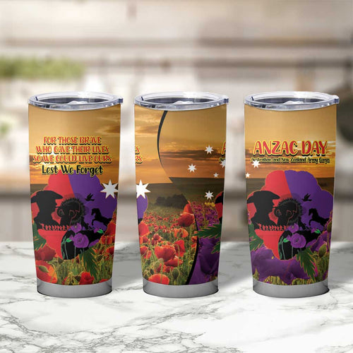 Australia ANZAC Day Tumbler Cup Australian Army Animals Lest We Forget