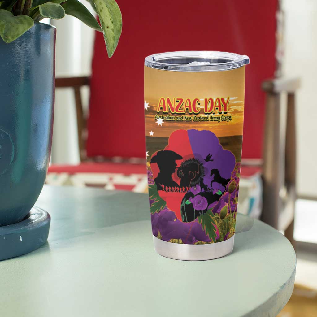 Australia ANZAC Day Tumbler Cup Australian Army Animals Lest We Forget
