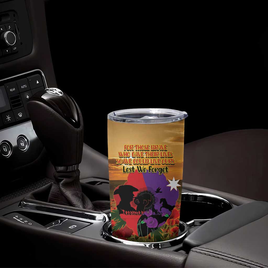 Australia ANZAC Day Tumbler Cup Australian Army Animals Lest We Forget