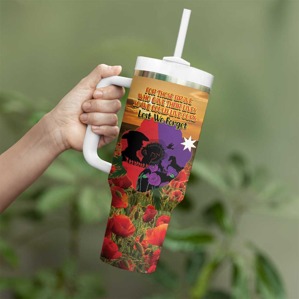 Australia ANZAC Day Tumbler With Handle Australian Army Animals Lest We Forget