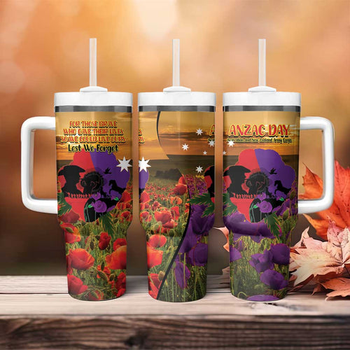 Australia ANZAC Day Tumbler With Handle Australian Army Animals Lest We Forget