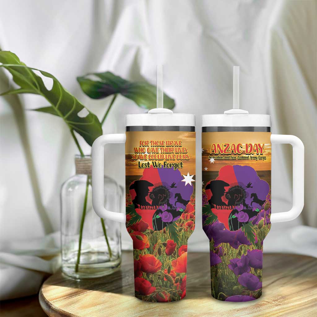 Australia ANZAC Day Tumbler With Handle Australian Army Animals Lest We Forget