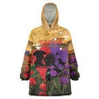 Australia ANZAC Day Wearable Blanket Hoodie Australian Army Animals Lest We Forget