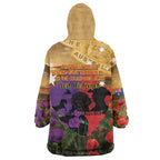 Australia ANZAC Day Wearable Blanket Hoodie Australian Army Animals Lest We Forget