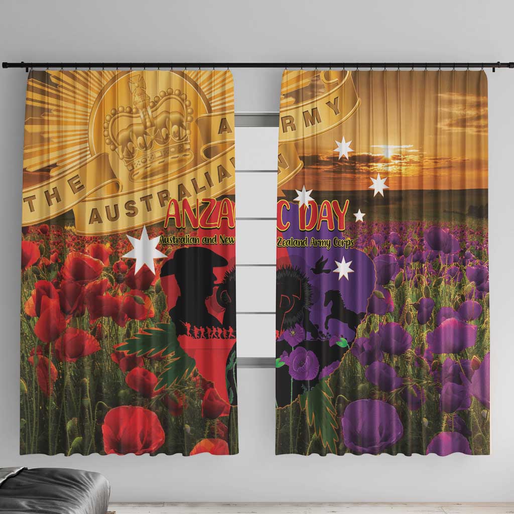 Australia ANZAC Day Window Curtain Australian Army Animals Lest We Forget