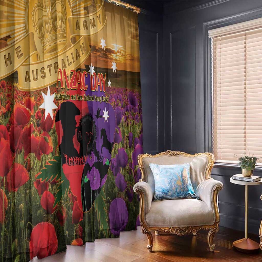 Australia ANZAC Day Window Curtain Australian Army Animals Lest We Forget