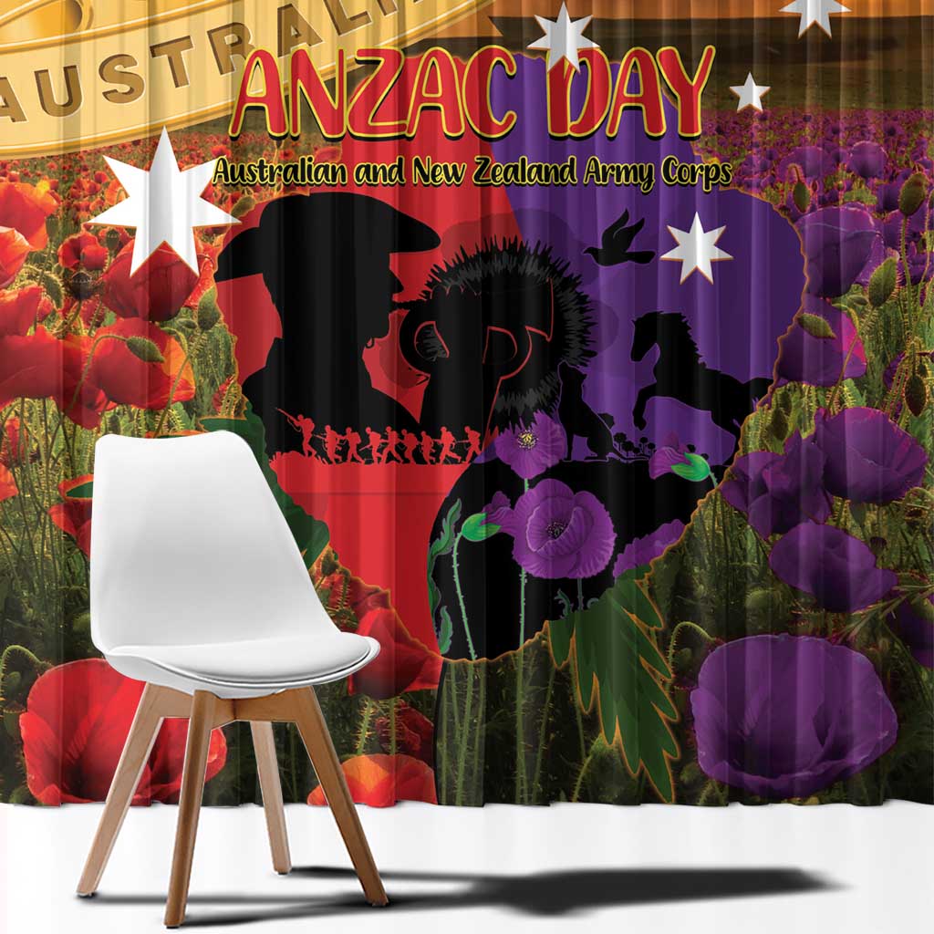 Australia ANZAC Day Window Curtain Australian Army Animals Lest We Forget