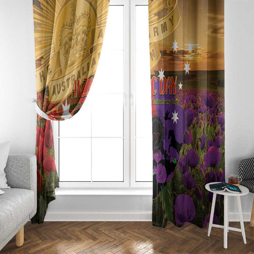 Australia ANZAC Day Window Curtain Australian Army Animals Lest We Forget