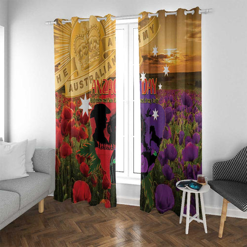 Australia ANZAC Day Window Curtain Australian Army Animals Lest We Forget