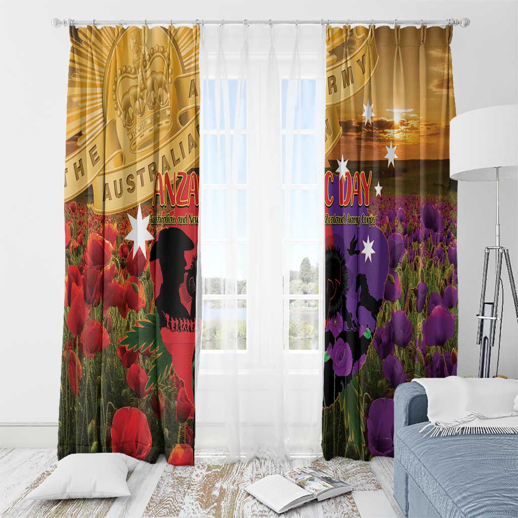 Australia ANZAC Day Window Curtain Australian Army Animals Lest We Forget