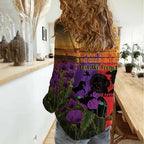Australia ANZAC Day Women Casual Shirt Australian Army Animals Lest We Forget