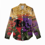 Australia ANZAC Day Women Casual Shirt Australian Army Animals Lest We Forget