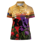 Australia ANZAC Day Women Polo Shirt Australian Army Animals Lest We Forget