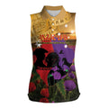 Australia ANZAC Day Women Sleeveless Polo Shirt Australian Army Animals Lest We Forget