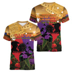 Australia ANZAC Day Women V-Neck T-Shirt Australian Army Animals Lest We Forget