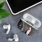 New Zealand ANZAC Day AirPods Case 25th April Silver Fern With Poppy - Aussie Hoodie