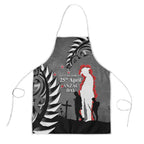 New Zealand ANZAC Day Apron 25th April Silver Fern With Poppy - Aussie Hoodie
