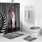 New Zealand ANZAC Day Bathroom Set 25th April Silver Fern With Poppy - Aussie Hoodie