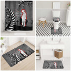 New Zealand ANZAC Day Bathroom Set 25th April Silver Fern With Poppy - Aussie Hoodie