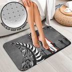 New Zealand ANZAC Day Bathroom Set 25th April Silver Fern With Poppy - Aussie Hoodie