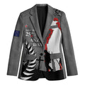 New Zealand ANZAC Day Blazer 25th April Silver Fern With Poppy - Aussie Hoodie