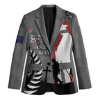 New Zealand ANZAC Day Blazer 25th April Silver Fern With Poppy - Aussie Hoodie