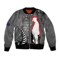 New Zealand ANZAC Day Bomber Jacket 25th April Silver Fern With Poppy