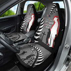 New Zealand ANZAC Day Car Seat Cover 25th April Silver Fern With Poppy