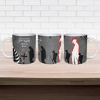 New Zealand ANZAC Day Ceramic Mug 25th April Silver Fern With Poppy - Aussie Hoodie