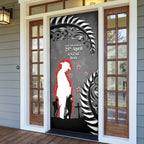 New Zealand ANZAC Day Door Cover 25th April Silver Fern With Poppy - Aussie Hoodie