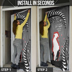 New Zealand ANZAC Day Door Cover 25th April Silver Fern With Poppy - Aussie Hoodie