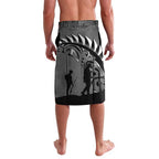 New Zealand ANZAC Day Lavalava 25th April Silver Fern With Poppy