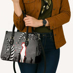 New Zealand ANZAC Day Leather Bag 25th April Silver Fern With Poppy - Aussie Hoodie