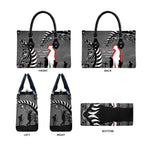 New Zealand ANZAC Day Leather Bag 25th April Silver Fern With Poppy - Aussie Hoodie