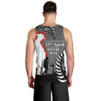 New Zealand ANZAC Day Men Tank Top 25th April Silver Fern With Poppy