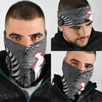 New Zealand ANZAC Day Neck Gaiter 25th April Silver Fern With Poppy - Aussie Hoodie