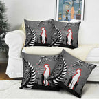 New Zealand ANZAC Day Pillow Cover 25th April Silver Fern With Poppy - Aussie Hoodie