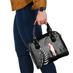 New Zealand ANZAC Day Shoulder Handbag 25th April Silver Fern With Poppy