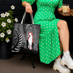 New Zealand ANZAC Day Tote Bag 25th April Silver Fern With Poppy - Aussie Hoodie