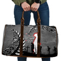 New Zealand ANZAC Day Travel Bag 25th April Silver Fern With Poppy - Aussie Hoodie