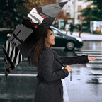 New Zealand ANZAC Day Umbrella 25th April Silver Fern With Poppy - Aussie Hoodie