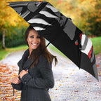 New Zealand ANZAC Day Umbrella 25th April Silver Fern With Poppy - Aussie Hoodie
