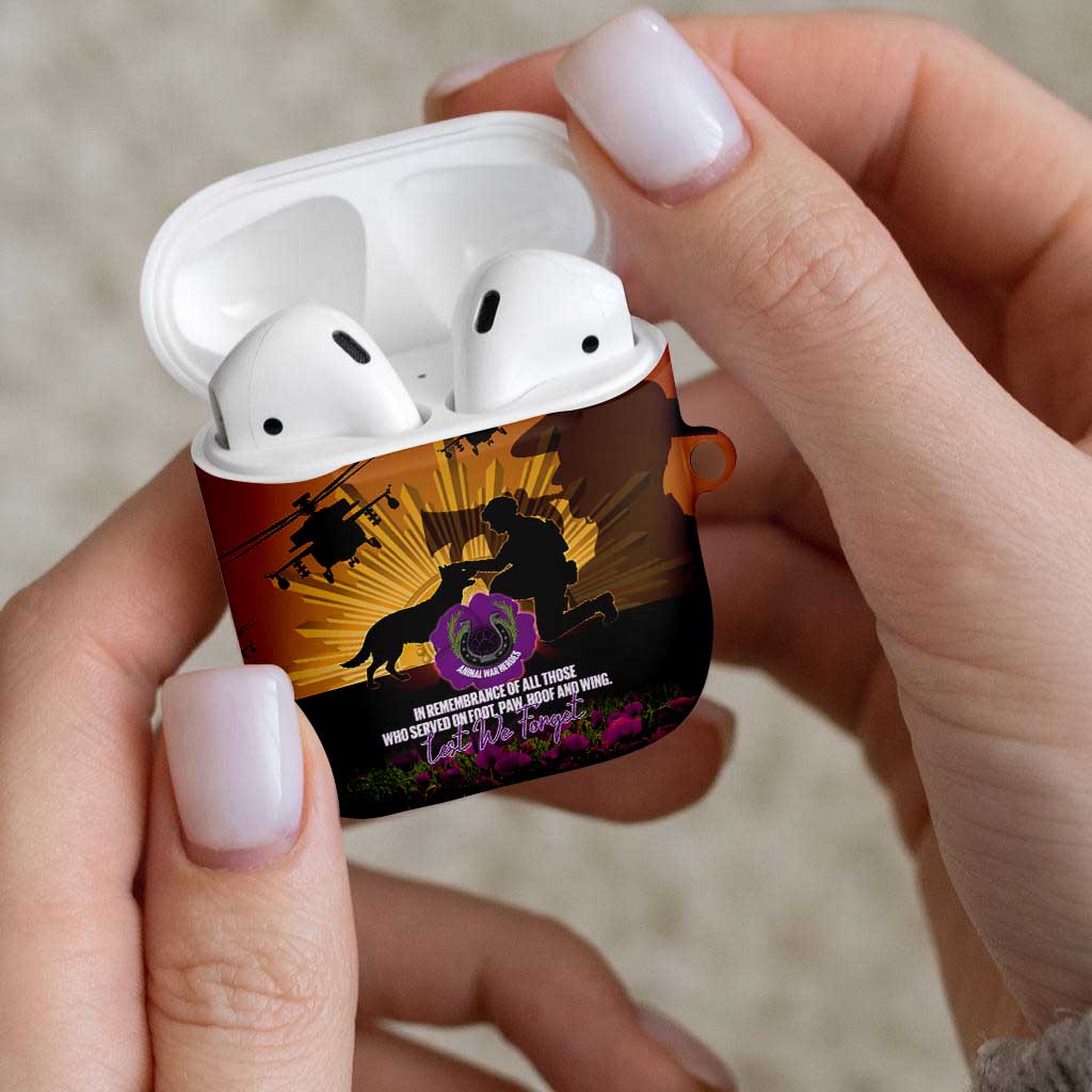 Animal War Heroes Australia ANZAC Day AirPods Case We Will Always Remember Them