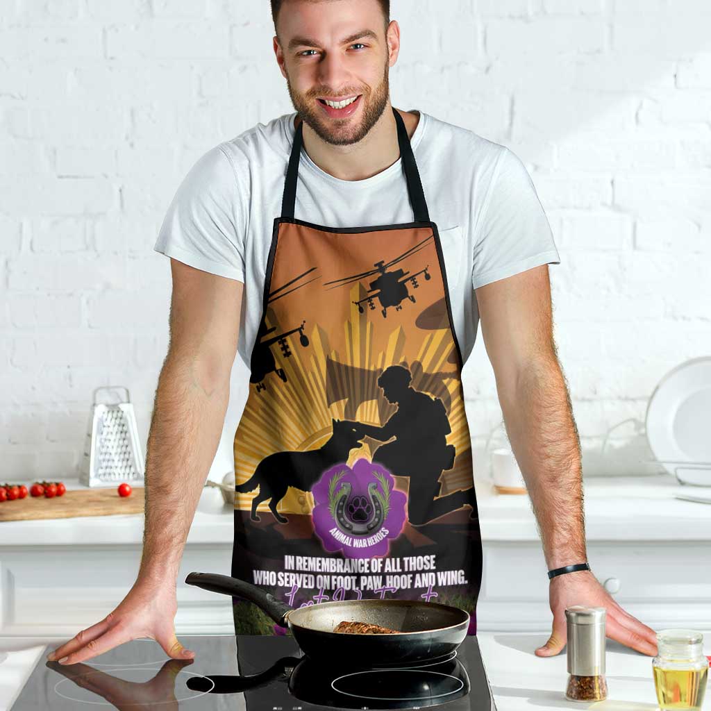 Animal War Heroes Australia ANZAC Day Apron We Will Always Remember Them