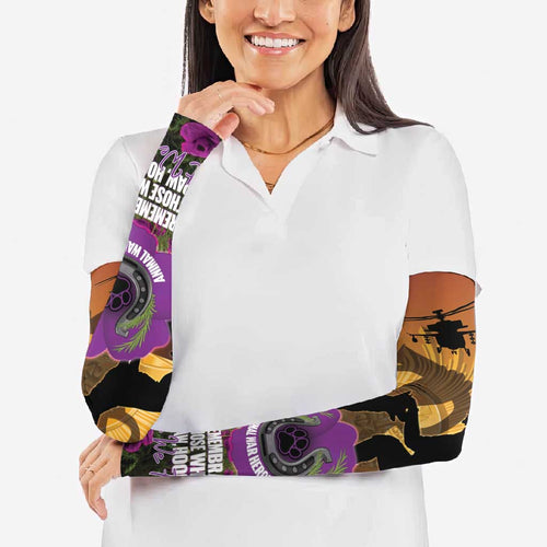 Animal War Heroes Australia ANZAC Day Arm Sleeves We Will Always Remember Them