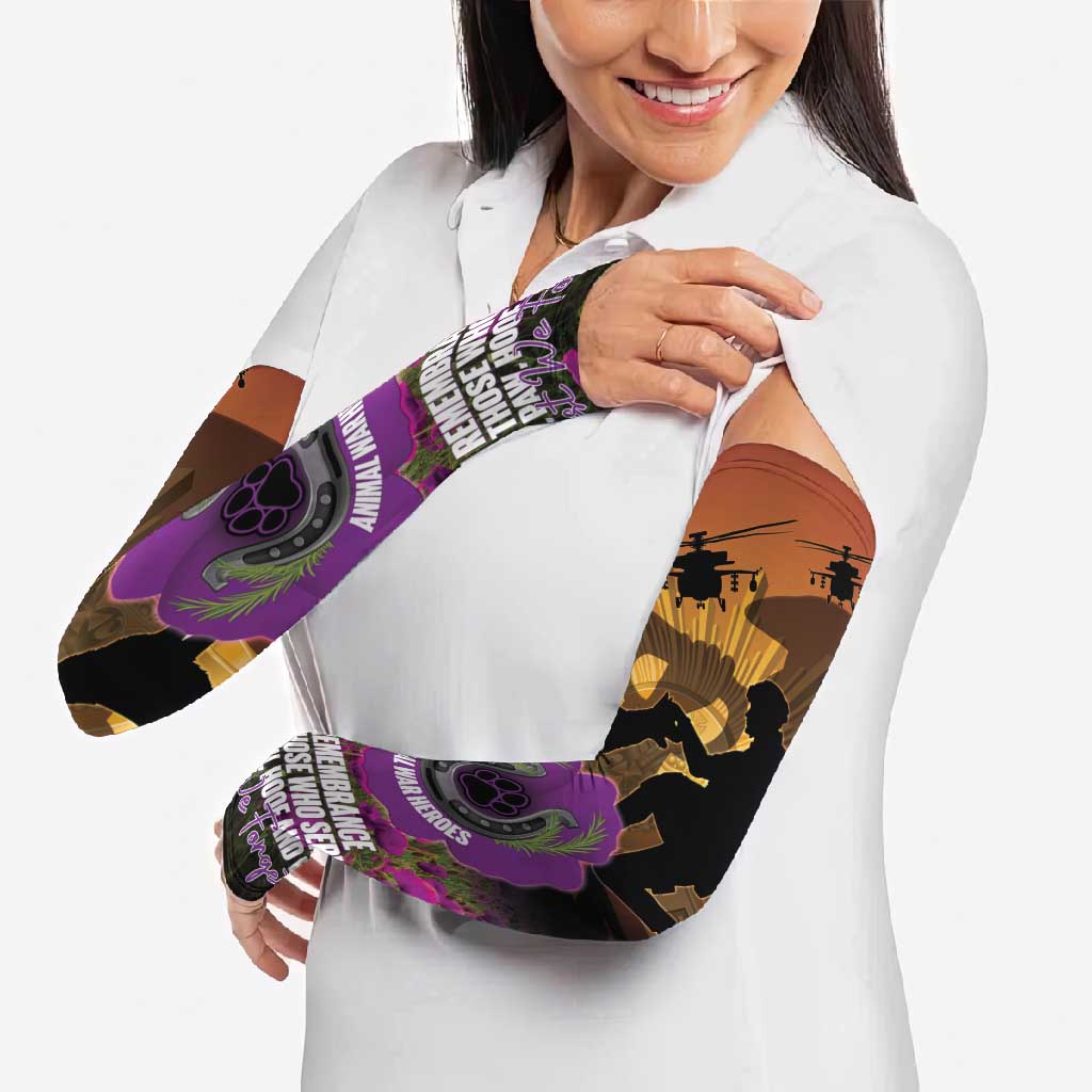 Animal War Heroes Australia ANZAC Day Arm Sleeves We Will Always Remember Them