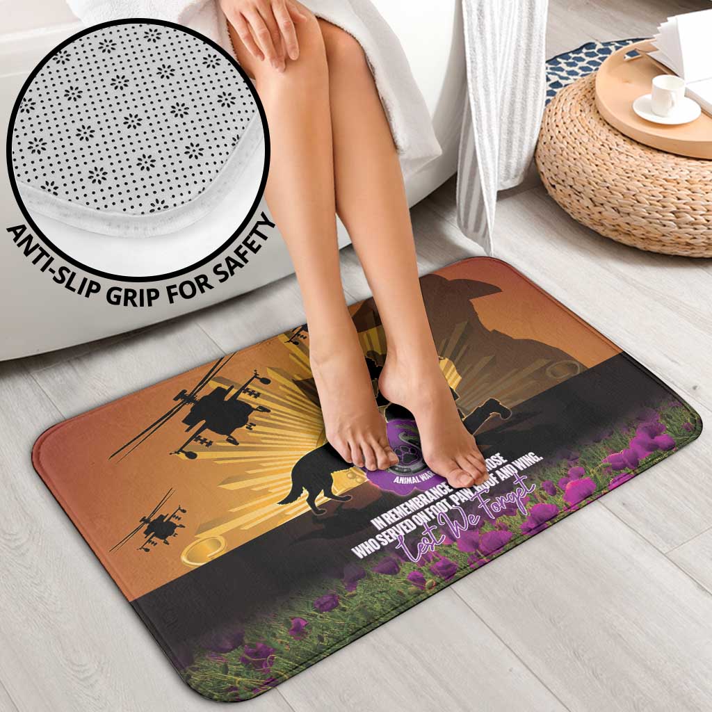 Animal War Heroes Australia ANZAC Day Bathroom Set We Will Always Remember Them